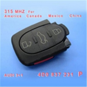 AUDI 3+1 Remote 4DO 837 231 P 315Mhz for America Canada Mexico C