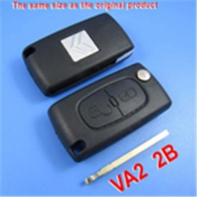 Citroen Remote Key Shell 2 Button (without Groove)