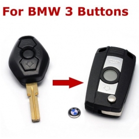 BMW modified flip remote key shell 3 button HU58